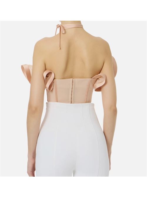 Top in raso con maxi ruche ELISABETTA FRANCHI | TO03962E2.EA1
